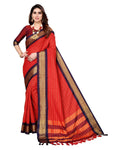 Tarshika Women's Cotton Silk Handloom Weaving Silk Saree With Rich Contrast Pallu(COTTON SILK SAREE_04)