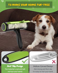 Neoflavie Pet Hair Remover Reusable Cat and Dog Hair Remover for Couch, Carpet - Upgraded Portable Lint Remover & Efficient Animal Fur Removal Tool. Green