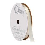 Berwick Offray 061534 3/8" Wide Single Face Satin Ribbon, Antique White Ivory, 6 Yds 3/8 Inch x 18 Feet