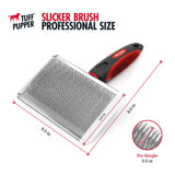 Tuff Pupper Slicker Dog Brush | Large Comb Head for Large & Medium Dogs | Pet Grooming Brush for Shedding Coat Fur | Gently Remove Tangled, Loose Undercoat and Mats Hair | Pet Grooming Brush Tool Slicker Brush