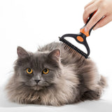 XLCL pet Pet Grooming Tool - 2 Sided Undercoat Rake for Cats and Dogs - Safe Dematting Comb for Easy Mats & Tangles Removing - No More Nasty Shedding and Flying Hair orange other