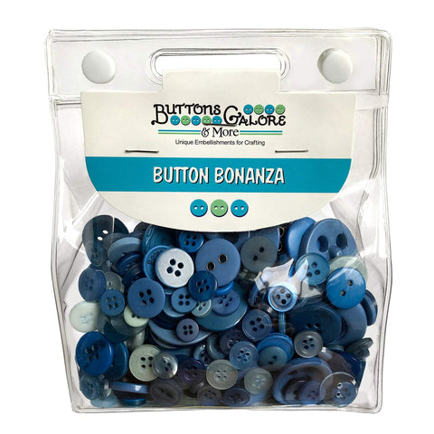 Buttons Galore and More Basics & Bonanza Collection – Extensive Selection of Novelty Round Buttons for DIY Crafts, Scrapbooking, Sewing, Cardmaking, and other Art & Creative Projects 8.0 oz Stormy