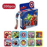 2 Pack Disney Stickers (Spiderman，Avengers)Kids Sticker,in 10 Designs,400 Pcs Self Adhesive Label Roll Stickers Laptop, Water Bottle, Phone, Cute Animal Disney Stickers for Kids Teens