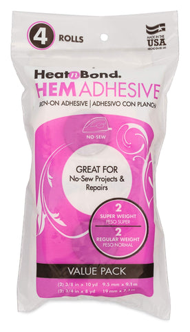 HeatnBond Hem Iron-On Adhesive, Variety Pack, Regular and Super Weight