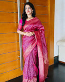 Avantika Fashion Women's Soft Lichi Silk Banarasi Kanjivaram Saree With Blouse Piece