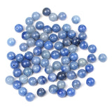 Bymitel 140Pcs Natural Crystal Beads Stone Gemstone Round Energy Healing Loose Beads with Stretch Cord for Jewelry Making Bracelets Anklets (Blue Aventurine, 8mm 140pcs) Blue Aventurine