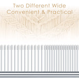 2 Pieces Macrame Comb Macrame Brush Macrame Fringe Comb Dog Stainless Steel Metal Combs Macrame Tassel Brush Supplies For Macrame Fringe Cord Pet Dog Cat Grooming Comb (Silver) Silver