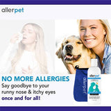 Allerpet Dog Allergy Relief w/Free Applicator Mitt - Pet Dander Remover for Allergens - for Canine Dry Skin Treatment - Good for Fur & Skin - (12oz) Single w/ Applicator Mitt