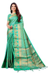 neeah Women's Jacquard Weaved Banarasi Silk Saree With Unstitched Blouse Piece