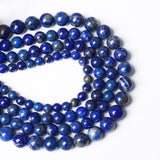 8mm 45PCS Natural Lapis Lazuli Gemstone Beads AAA+ Round Loose Stone Beads for Jewelry Making Crystal Energy Stone Healing Power DIY Gift Lapis Lazuli Stone 8mm