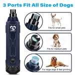 Casfuy 6-Speed Dog Nail Grinder - Newest Enhanced Pet Nail Grinder Super Quiet Rechargeable Electric Dog Nail Trimmer Painless Paws Grooming & Smoothing Tool for Large Medium Small Dogs (Blue) Blue