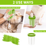 Dog Paw Cleaner, Dog Paw Washer, Paw Buddy Muddy Paw Cleaner, Pet Foot Cleaner for Small Medium Breed Dogs and Cats (with 3 Absorbent Towel) Green