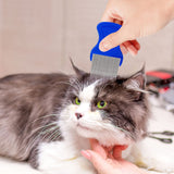 Lice Comb Flea Comb For Cats Dog Comb Pet Comb Set Metal Fine Tooth Comb Remove Tear Marks Float Hair Dandruff (B) B