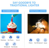 RAYONNER Lighter Electric Lighter Candle Lighter Rechargeable USB Lighter Arc Lighter Rose Gold 1 Count