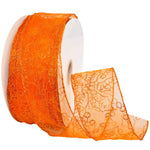 Morex Ribbon Holly-Day Ribbon, Wired Organza, 2.5 inches by 50 Yards, Copper Rust 2-1/2 In x 50-Yd