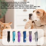 2PC 7FC Blade Dog Grooming Clipper Blade Compatible with Andis Pet Clipper /Oster A5/Wahl KM Series Dog Clipper ,Ceramic Blade & Stainless Steel Blade 2pc 7fc:1/8''(3.2mm)