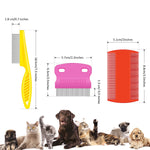 6 Pieces Pet Lice Combs Dog Grooming Flea Comb Cat Tear Stain Comb for Removal Dandruff, Hair Stain, Nit (White, Yellow, Green, Purple, Orange, Dark Blue) White, Yellow, Green, Purple, Orange, Dark Blue