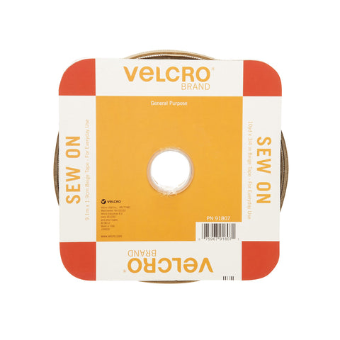 VELCRO Brand 91807 for Fabrics | Sew On Fabric Tape For Alterations and Hemming | No Ironing Or Gluing | Ideal Substitute For Snaps and Buttons | Tape, 30Ft x 3/4in, Beige