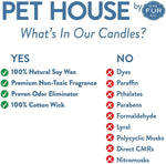 One Fur All, Pet House Candle - 100% Soy Wax Candle - Pet Odor Eliminator for Home - Non-Toxic and Eco-Friendly Air Freshening Scented Candles (Pack of 2, Fresh Cut Roses) Pack of 2