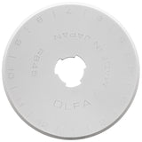 OLFA 1079062 RB45-2 45mm Straight Edge Rotary Blade, 2-Pack