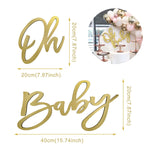 Wooden Baby Shower Sign with Gold Painted, Perfect Baby Shower Party Banner for Baby Shower Boy/Girl Decorations Gender Reveal Backdrop Party Photography Background