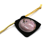 Rhodonite Palm Stone - Hot Massage Worry Stone for Natural Body Chakra Balancing, Reiki Healing and Crystal Grid Rhodonite
