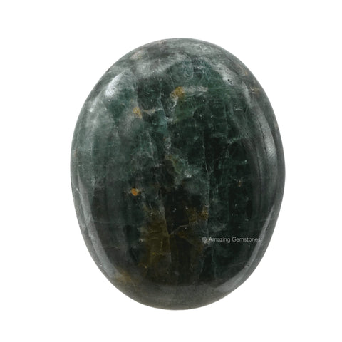 Chrome Diopside Palm Stone - Pocket Massage Worry Stone for Natural Body Chakra Balancing, Reiki Healing and Crystal Grid Chrome Diopside