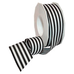 Morex Ribbon Polyester Grosgrain Striped Decorative Ribbon, 20 Yard", Black, 1-1/2 in 1-1/2" by 20 yd.