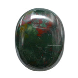 Bloodstone Palm Stone - Massage Worry Stone for Natural Body Chakra Balancing, Reiki Healing and Crystal Grid Bloodstone