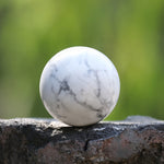 Howlite | Crystal Sphere Ball | Gemstone Ball with Stand | Natural Gemstone for Healing Crystals | Crystal Balls for Witchcraft | Chakra Balancing | Spiritual Gift Home Decor | Size :- 40-50 mm Howlite Crystal Ball