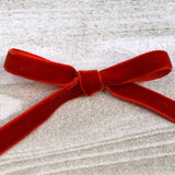 Morex Ribbon Viviana Velvet Ribbon, 3/8 inch by 50 Yards, Black, 1689.09/50-030 1/4" X 70 YD Red