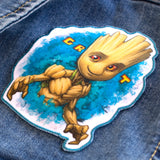 Simplicity Marvel Guardians of The Galaxy Groot Applique Iron-on Patch for Clothing, Jackets, and Backpacks, 3.25" W x 3.5" H