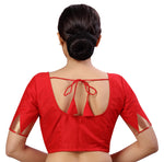 Studio Shringaar Women's Polyester Short Sleeves Silky Saree