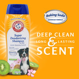 Arm & Hammer for Pets Super Deodorizing Shampoo for Dogs | Best Odor Eliminating Dog Shampoo | Great for All Dogs & Puppies, Fresh Kiwi Blossom Scent, 20 oz, 2-Pack 20 Fl Oz - 2 Pack