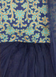 A.T.U.N Girls Lehenga Choli Multi-Turquoise