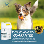 Lillian Ruff Waterless No-Rinse Dog Dry Shampoo Spray with Hydrating Essential Oils - pH-Balanced Dry Shampoo for Dogs - Clean, Condition, Detangle & Deodorize Dry, Sensitive Skin (Gallon) Lavender Coconut Gallon