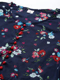 Yash Gallery Women's Rayon Floral Printed Short Kurta Top for Women