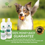 Lillian Ruff Calming Oatmeal Pet Shampoo & Conditioner for Dry Skin & Itch Relief with Aloe & Hydrating Essential Oils - Replenish Moisture & Deodorize - Dog Shampoo & Conditioner for Sensitive Skin Oatmeal Shampoo & Conditioner Set