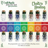 Crystals for Witchcraft in Skull Spells Jars - Real Crystal Chips Set with Crystal Grids in Tomb Box - Witchy Gifts for Women Crystals and Healing Stones Wiccan Supplies and Tools Chakra Gemstones
