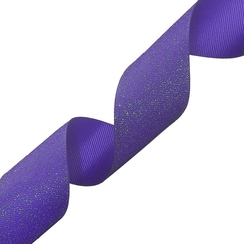 Morex Dazzle Glitter Grosgrain Ribbon, 1-1/2-Inch by 20-Yard, Regal Purple