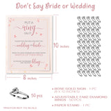 Party Hearty 2 Bridal Shower Games, Pin The Ring on The Bride and Don’t Say Bride or Wedding, Wedding Shower, Engagement or Bachelorette Party, Rose Gold