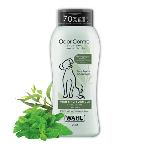 Wahl Odor Control Shampoo for Dogs & Pets - Eucalyptus & Spearmint Animal Deodorizer for Cleaning & Freshening – 24 Oz - Model 820003A