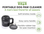 Paw Plunger - The Muddy Paw Cleaner for Dogs - Saves Carpet, Furniture, Bedding, Cars from Dirty Paw Prints - Use This Dog Paw Washer After Walks - Soft Bristles and Handle - Petite, Black
