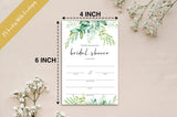 Bridal Shower Invitation Cards with Envelopes - Greenery, Eucalyptus Fill in The Blank Bridal Shower Cards, For Weddings, Engagement, Party and Receptions Supplies, 25 Invites With Envelopes - 002