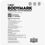 BIC BodyMark Temporary Tattoo Markers for Skin, Color Collection, Flexible Brush Tip, 8-Count Pack of Assorted Colors, Skin-Safe*, Cosmetic Quality (MTBP81-AST) 8 Piece Set