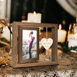 EYITUPC Rotating Floating Mr and Mrs Picture Frame, 4x6 Rustic Picture Frame Cool Wedding Bridal Shower Gifts for Couples Unique 2023 Mr & Mrs Unique 2023