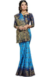 iZibra Women's Kanchipuram Silk Sarees With Blouse Piece