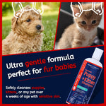 Puppy + Kitten Tearless and Gentle Hypoallergenic 2 in 1 Shampoo + Conditioner - Itchy Pet Approved Line - Fruity Scent