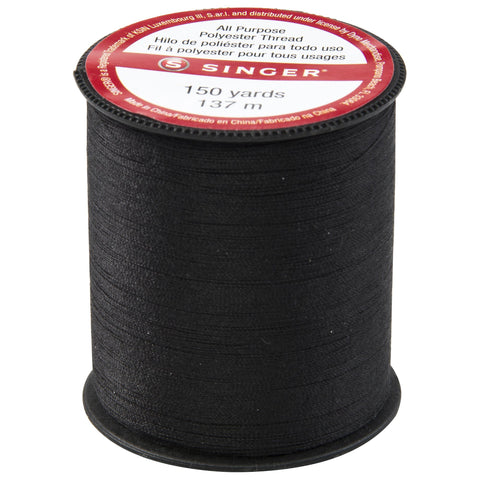 SINGER60110All Purpose Polyester Thread, 150 yards, Black 1- Pack