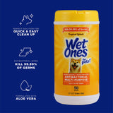 Wet Ones for Pets Multi-Purpose Dog Wipes with Aloe Vera | Dog Wipes for All Dogs in Tropical Splash, Wipes for Paws & All Purpose | 50 Ct Cannister Dog Wipes 50 Count Multi Purpose